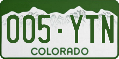 CO license plate 005YTN