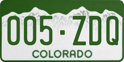 CO license plate 005ZDQ