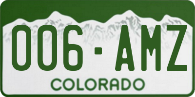 CO license plate 006AMZ