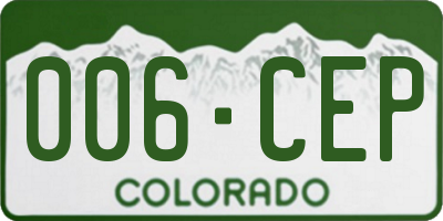CO license plate 006CEP