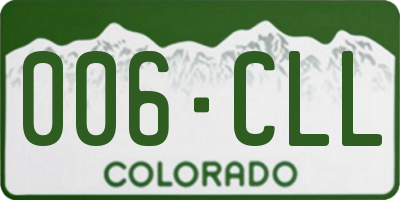 CO license plate 006CLL