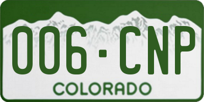 CO license plate 006CNP
