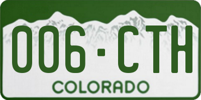 CO license plate 006CTH