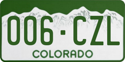 CO license plate 006CZL