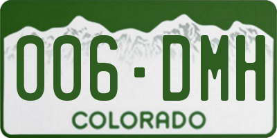 CO license plate 006DMH