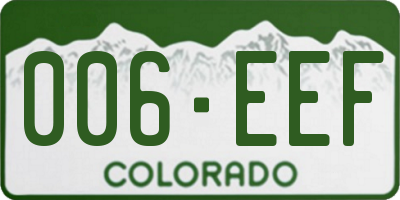 CO license plate 006EEF