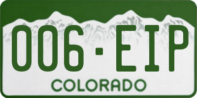 CO license plate 006EIP