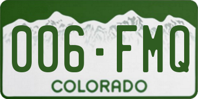 CO license plate 006FMQ