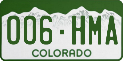CO license plate 006HMA