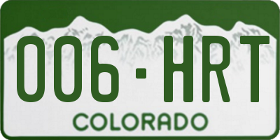 CO license plate 006HRT