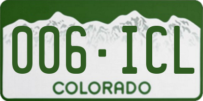 CO license plate 006ICL