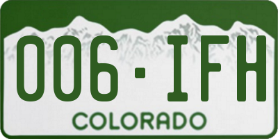 CO license plate 006IFH
