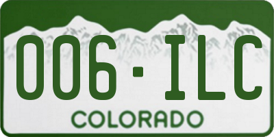 CO license plate 006ILC