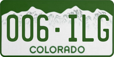 CO license plate 006ILG