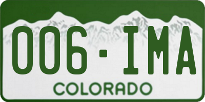 CO license plate 006IMA