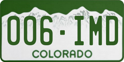 CO license plate 006IMD