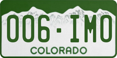 CO license plate 006IMO