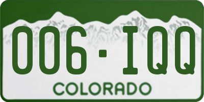 CO license plate 006IQQ