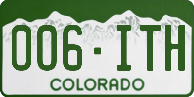 CO license plate 006ITH