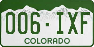 CO license plate 006IXF