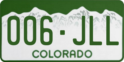 CO license plate 006JLL