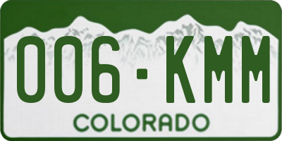CO license plate 006KMM