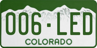CO license plate 006LED