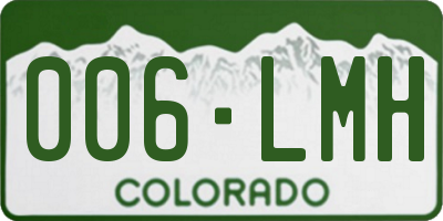 CO license plate 006LMH