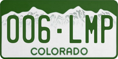 CO license plate 006LMP
