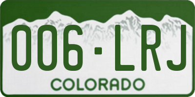 CO license plate 006LRJ