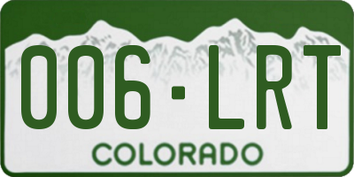CO license plate 006LRT