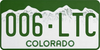 CO license plate 006LTC