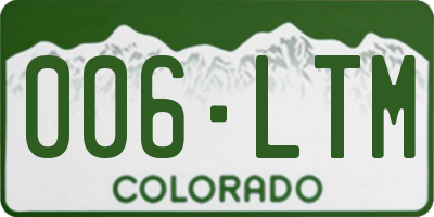 CO license plate 006LTM