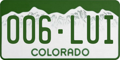 CO license plate 006LUI