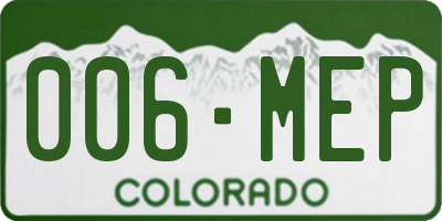 CO license plate 006MEP