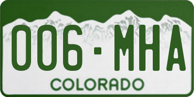 CO license plate 006MHA