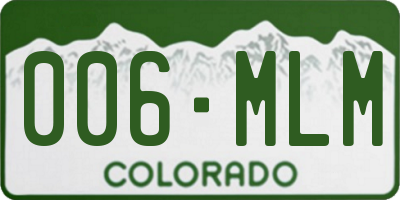 CO license plate 006MLM