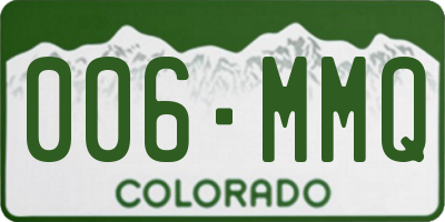 CO license plate 006MMQ