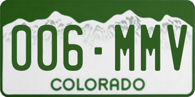 CO license plate 006MMV
