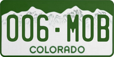CO license plate 006MOB