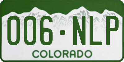 CO license plate 006NLP