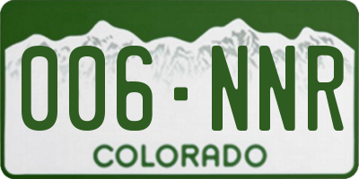 CO license plate 006NNR
