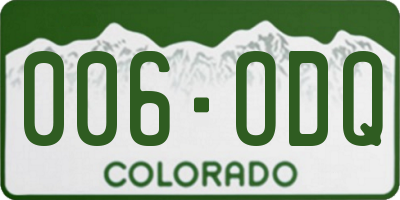 CO license plate 006ODQ