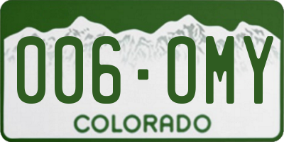 CO license plate 006OMY
