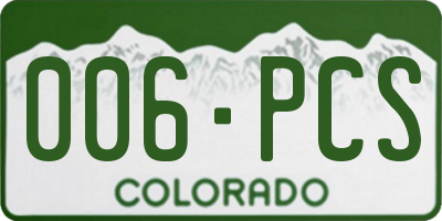 CO license plate 006PCS