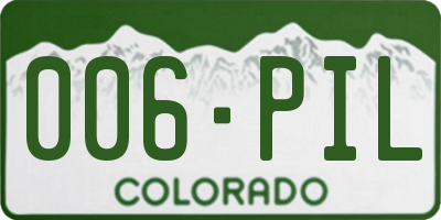 CO license plate 006PIL