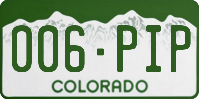 CO license plate 006PIP