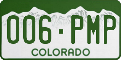 CO license plate 006PMP
