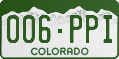 CO license plate 006PPI