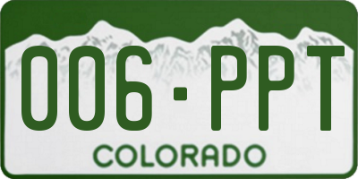 CO license plate 006PPT